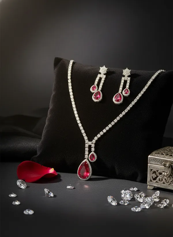 Ruby_Red_&_White_Zirconia_Studded_Necklace_Set