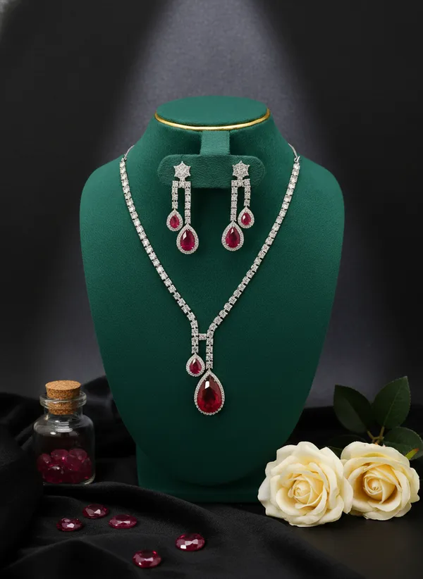 Ruby_Red_&_White_Zirconia_Studded_Necklace_Set