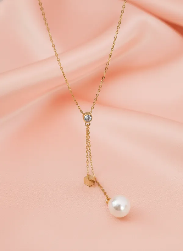 Cubic_pearl_studd_Anti_Tarnish_Chain