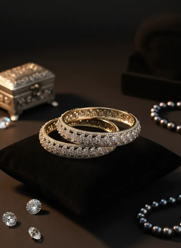 Leaf_American_Diamonds_Zircona_Shine_Bangles