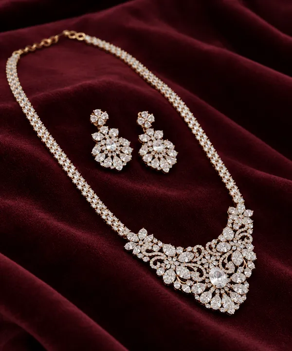 Queen_Long_American_Diamond_Necklace_Set