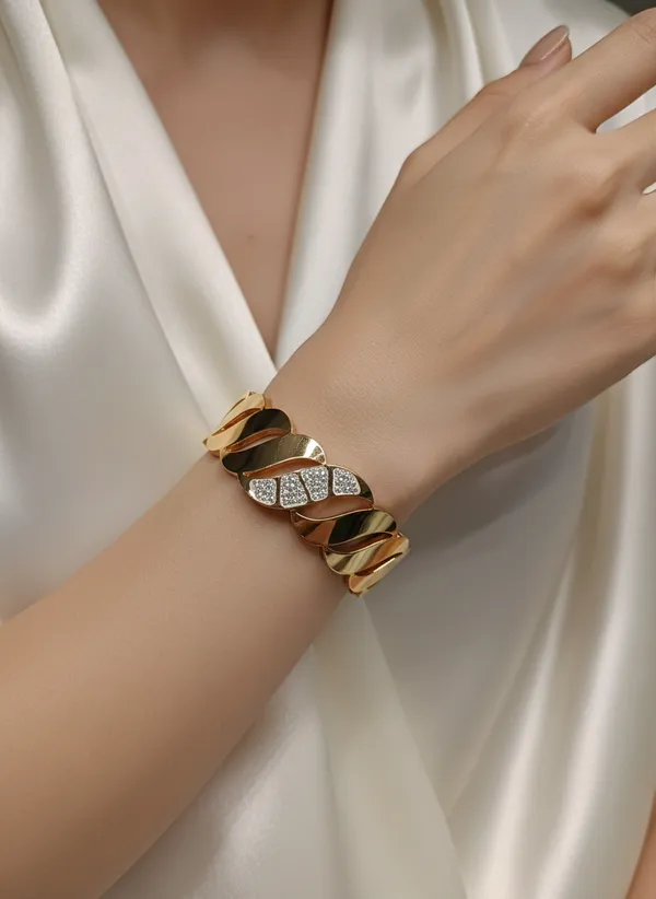 HJAT6441264_Feather_Diamond_Studd_Anti_tarnish_Bracelet