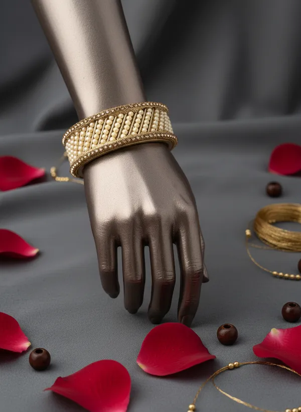 Elegant_Golden_White_Pearl_Kundan_Bangles
