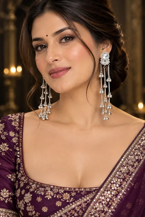 White_Studd_oxidised_Long_Kashmiri_Earings