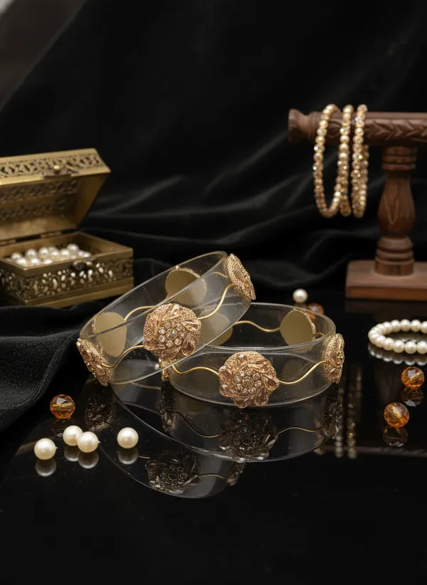 Rose_Gold_Floral_Transparent_Crystal_Glass_Bangles
