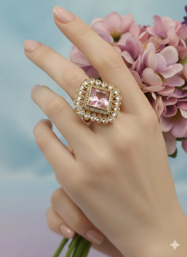 Light_Pink_Studd_Cubic_Kundan_Ring