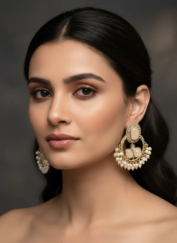 White_Pearl_&_Studd_Kundan_Chaandbali
