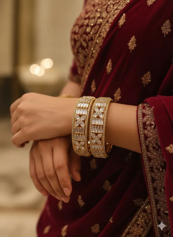 Gold_Alloy,_American_Diamond_Trendy_Fashionable_Bangles_For_Women