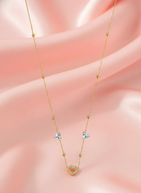 Heart_diamond_studd_Anti_tarnish_chain
