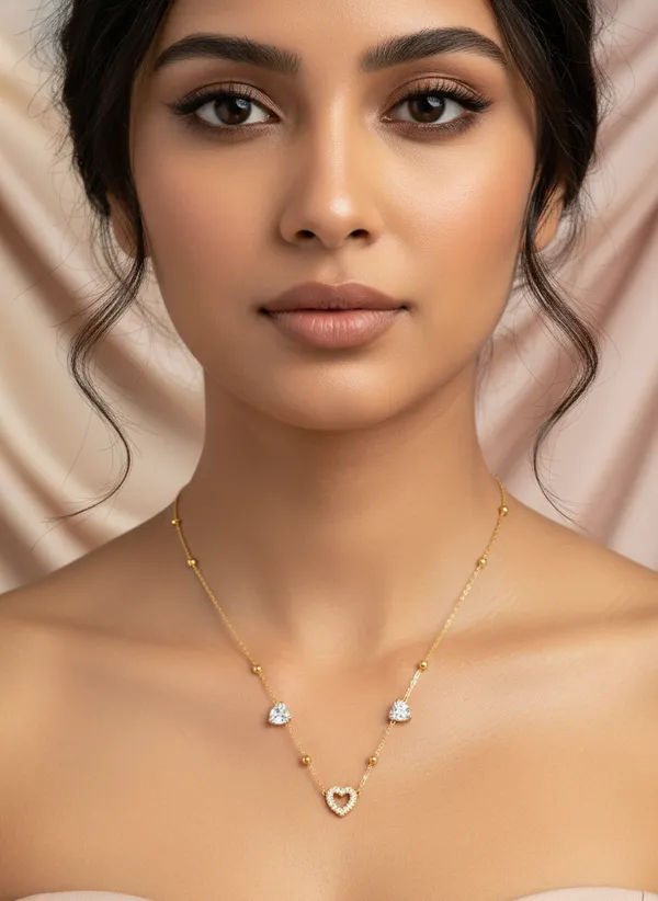 Heart_diamond_studd_Anti_tarnish_chain