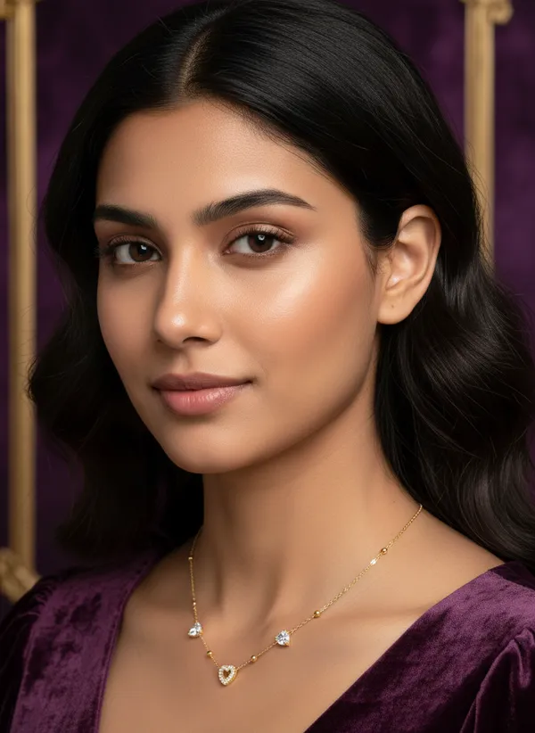 Heart_diamond_studd_Anti_tarnish_chain