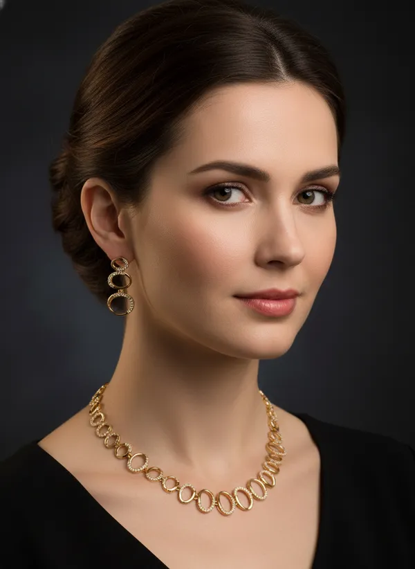 Oval_Gold_Studd_American_Diamond_Necklace_Set