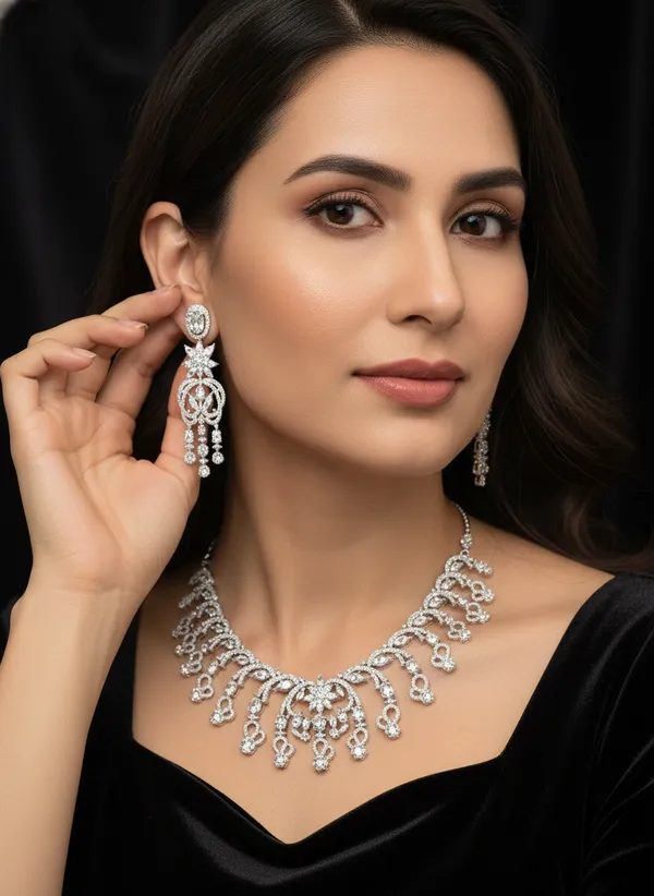 Teardrop_American_Diamond_Zirconia_Necklace_Set