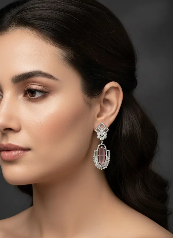 Pink_Cubic_Victorian_American_Diamond_Zirconia_Earings