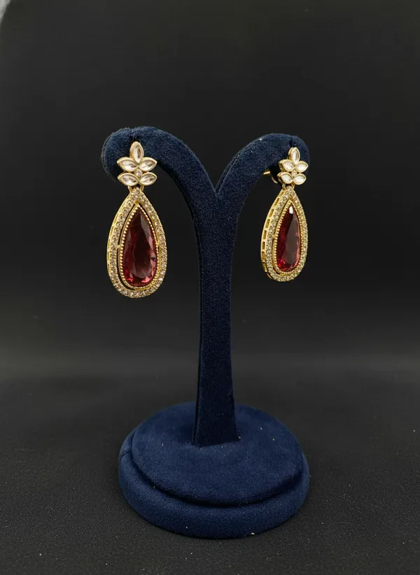 Luxury_Bloom_Wine_And_White_Kundan_Danglers