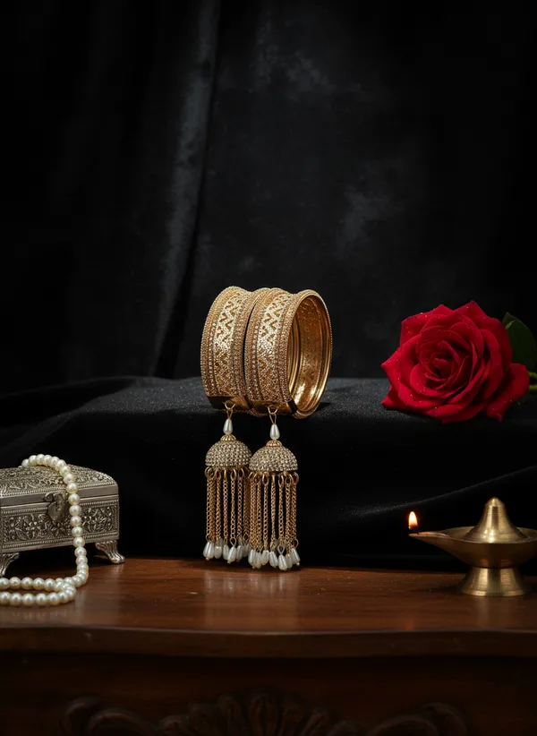 Rose_Gold_Elegant_American_Diamond_&_White_Pearl_Dangler_Bangles