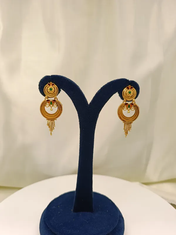 Golden_Ring_Candlier_Jhala_Earings