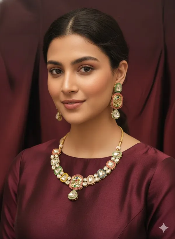 Bloom_Multihued_Mojonite_Kundan_Necklace_Set