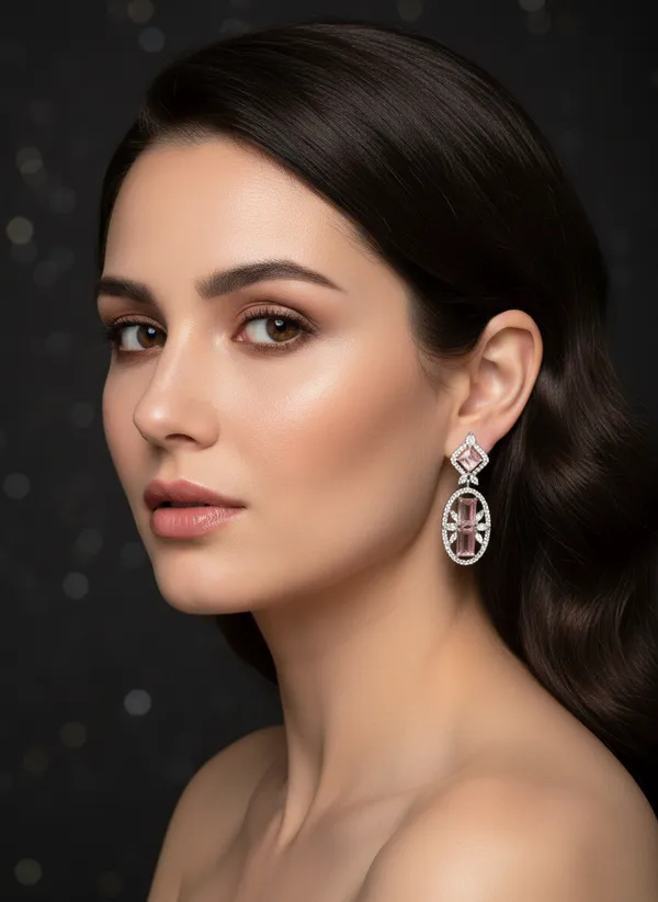 Pink_Cubic_Victorian_American_Diamond_Zirconia_Earings