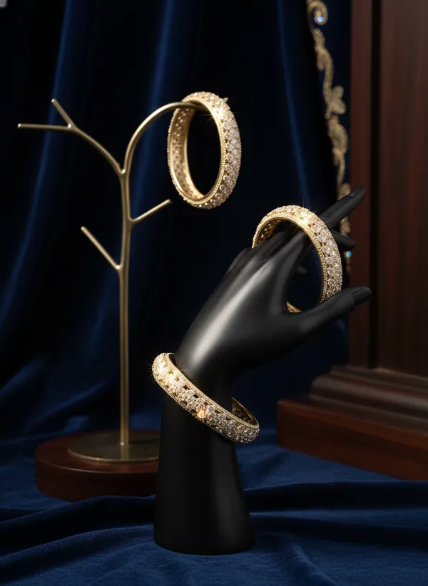 Leaf_American_Diamonds_Zircona_Shine_Bangles
