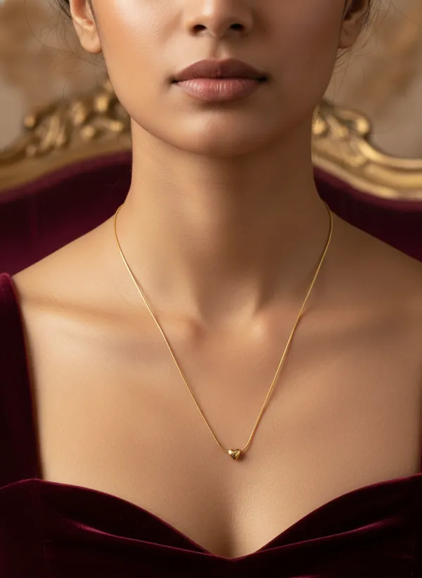 Heart_moise_studd_Anti_tarnish_chain