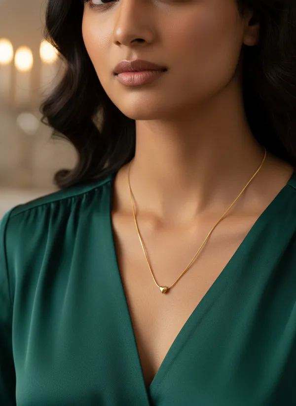 Heart_moise_studd_Anti_tarnish_chain