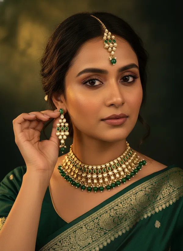 Emerald_Green_Gold_Duck_Kundan_Necklace_Set