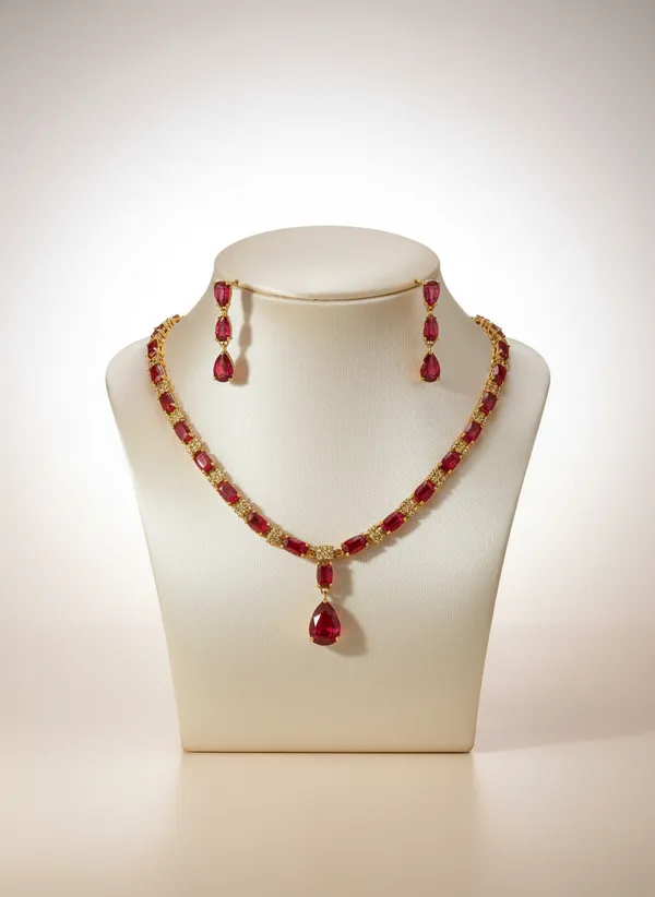 Red_Rose_Studded_American_Diamond_Zirconia_Necklace_Set