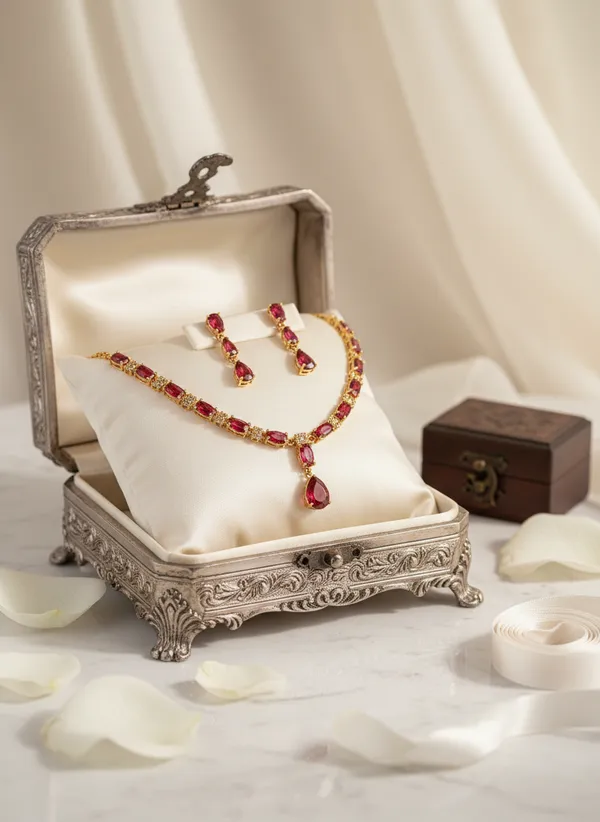 Red_Rose_Studded_American_Diamond_Zirconia_Necklace_Set