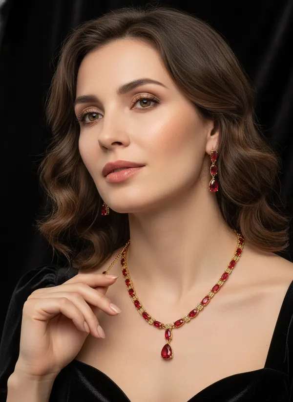 Red_Rose_Studded_American_Diamond_Zirconia_Necklace_Set