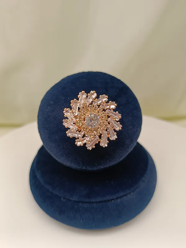 Floral_Gold_White_American_Dimaond_Ring