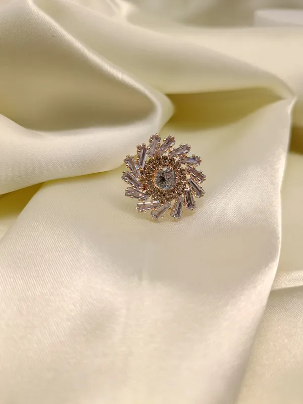 Floral_Gold_White_American_Dimaond_Ring