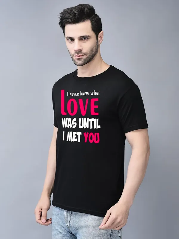 Black_Cotton_Printed_Crew_Neck_Half_Sleeve_T-Shirt_For_Men