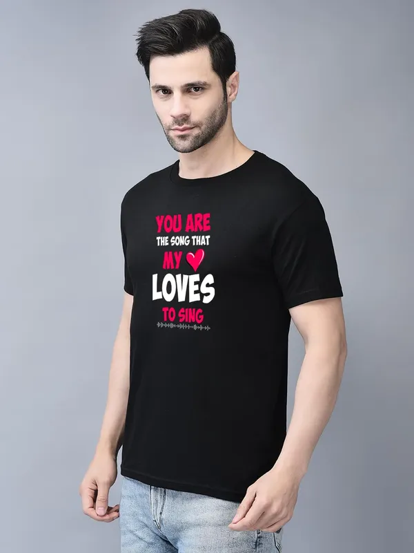 Black_Cotton_Printed_Crew_Neck_Half_Sleeve_T-Shirt_For_Men