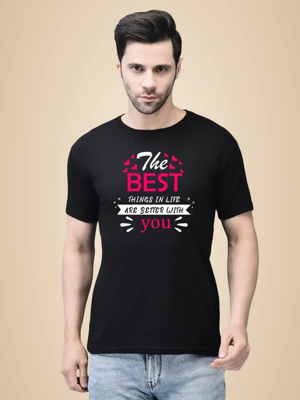 Black_Cotton_Printed_Crew_Neck_Half_Sleeve_T-Shirt_For_Men