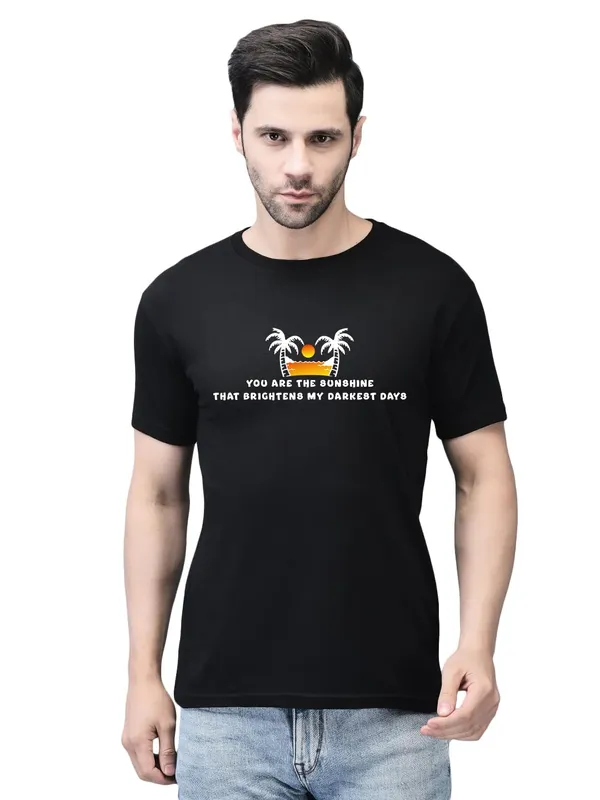 Black_Cotton_Printed_Crew_Neck_Half_Sleeve_T-Shirt_For_Men