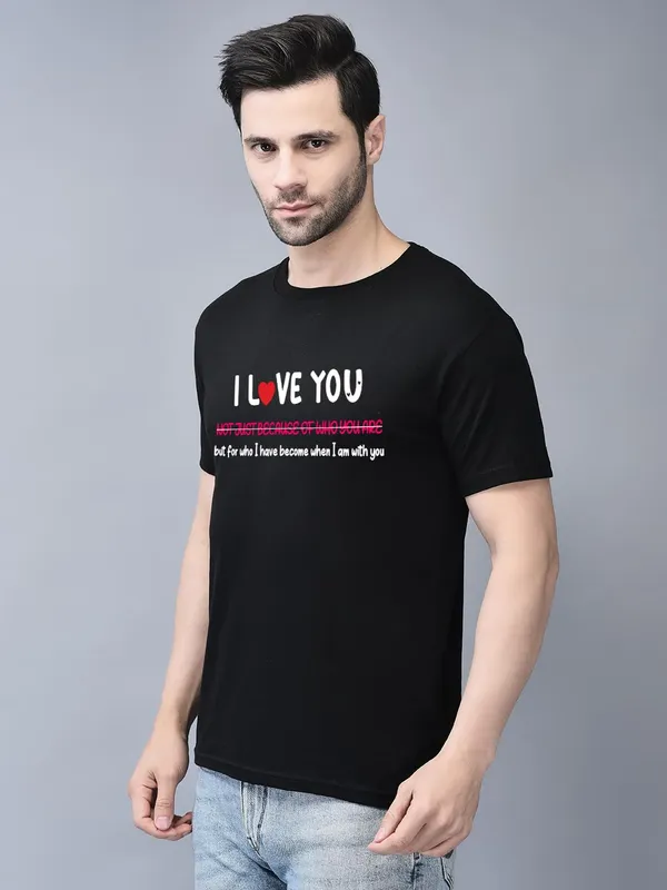 Black_Cotton_Printed_Crew_Neck_Half_Sleeve_T-Shirt_For_Men