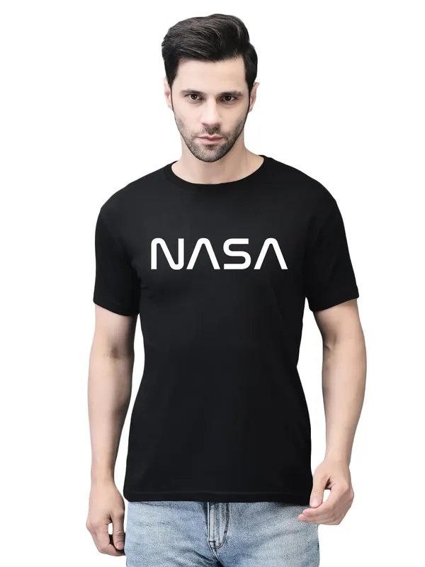 Black_Cotton_Printed_Crew_Neck_Half_Sleeve_T-Shirt_For_Men