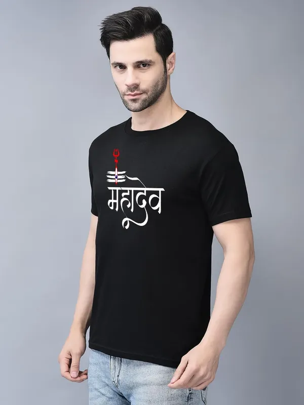 Black_Cotton_Printed_Crew_Neck_Half_Sleeve_T-Shirt_For_Men