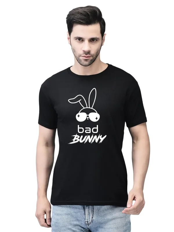 Black_Cotton_Printed_Crew_Neck_Half_Sleeve_T-Shirt_For_Men