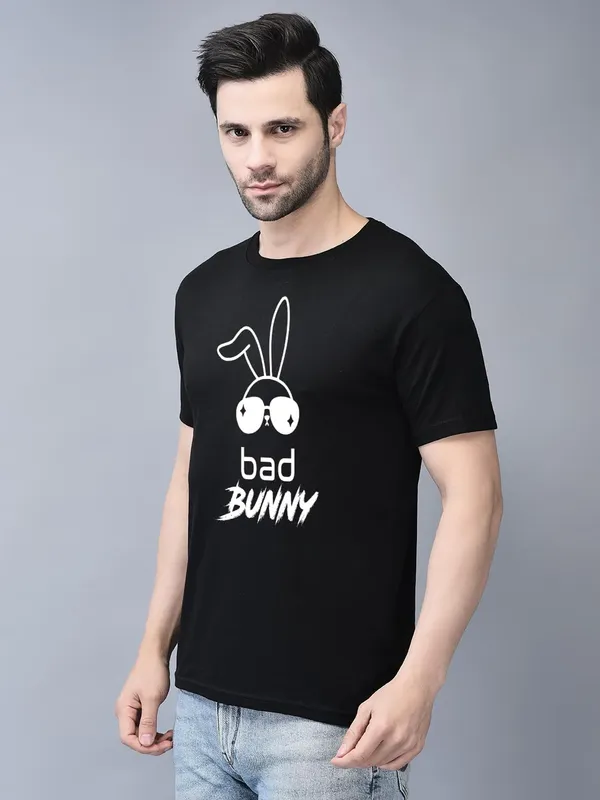 Black_Cotton_Printed_Crew_Neck_Half_Sleeve_T-Shirt_For_Men