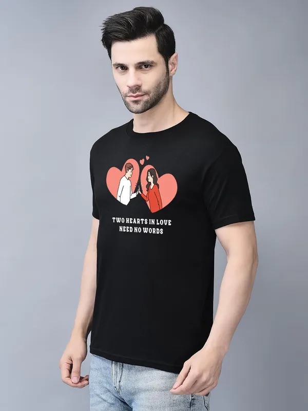Black_Cotton_Printed_Crew_Neck_Half_Sleeve_T-Shirt_For_Men