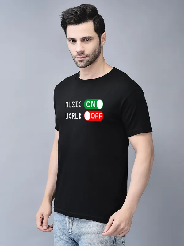 Black_Cotton_Printed_Crew_Neck_Half_Sleeve_T-Shirt_For_Men