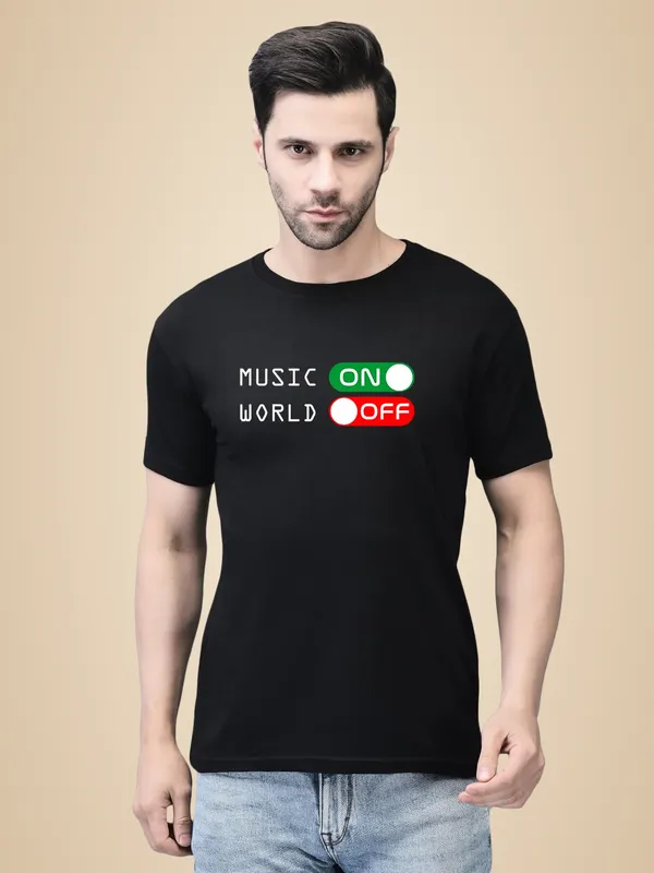 Black_Cotton_Printed_Crew_Neck_Half_Sleeve_T-Shirt_For_Men