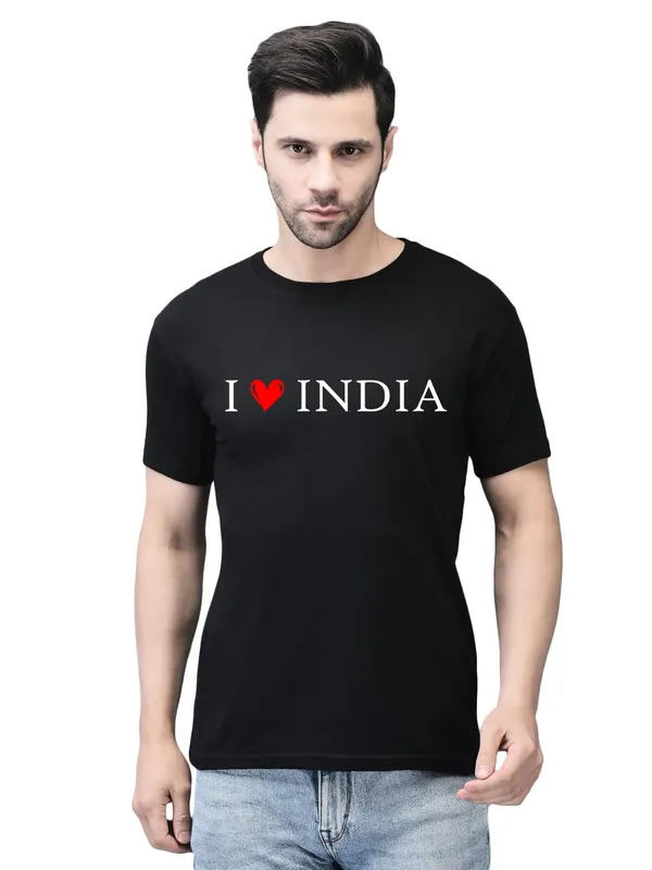 Black_Cotton_Printed_Crew_Neck_Half_Sleeve_T-Shirt_For_Men