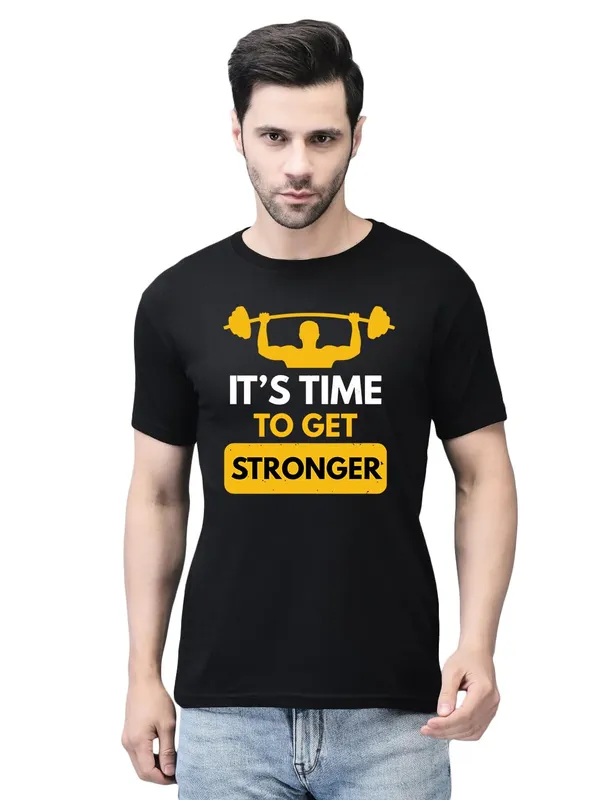 Black_Cotton_Printed_Crew_Neck_Half_Sleeve_T-Shirt_For_Men