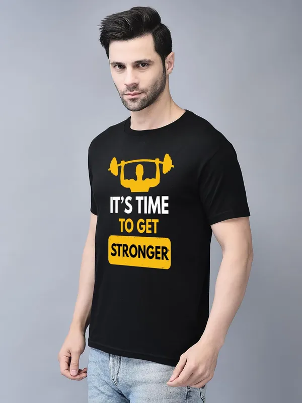Black_Cotton_Printed_Crew_Neck_Half_Sleeve_T-Shirt_For_Men