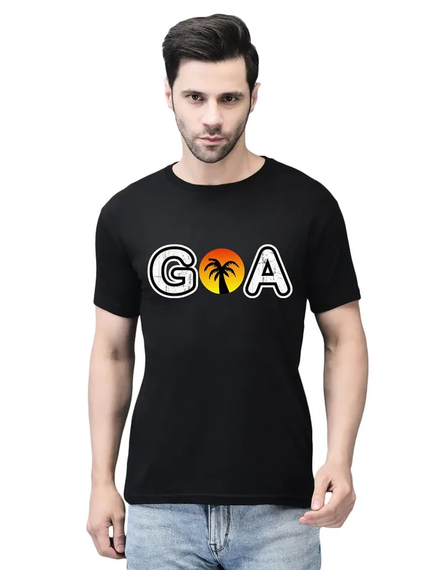 Black_Cotton_Printed_Crew_Neck_Half_Sleeve_T-Shirt_For_Men