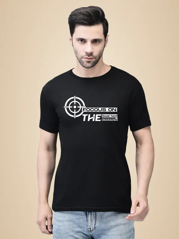 Black_Cotton_Printed_Crew_Neck_Half_Sleeve_T-Shirt_For_Men