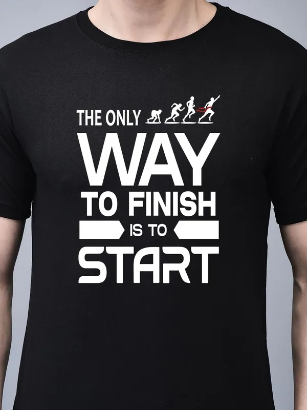 Black_Cotton_Printed_Crew_Neck_Half_Sleeve_T-Shirt_For_Men